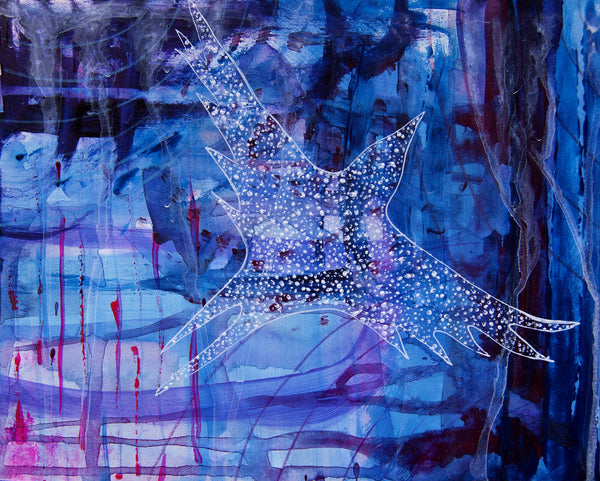 urban geometric abstract painting, urban contemporary abstract painting, modern urban abstract colorful art for interior design, geometric contemporary modern home decor, meghan oona clifford, starry cosmic bird art, starry cosmic abstract art