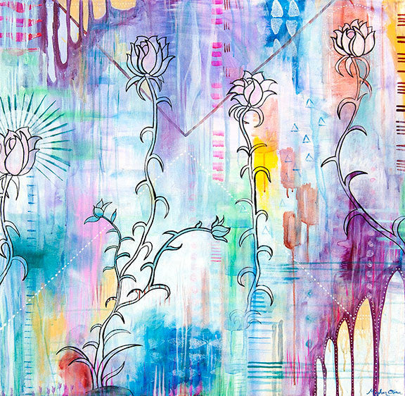 urban geometric abstract painting, urban contemporary abstract painting, modern urban art for interior design, geometric contemporary modern home decor, flora bowley inspired, meghan oona clifford 