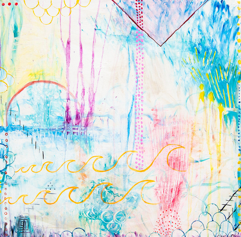 urban geometric abstract painting, urban contemporary abstract painting, modern urban abstract colorful art for interior design, geometric contemporary modern home decor, flora bowley inspired, meghan oona clifford, soft palette interior design painting abstract, the sun is god