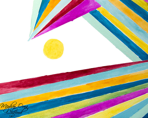 urban geometric abstract painting, urban contemporary abstract painting, modern urban abstract colorful art for interior design, geometric contemporary modern home decor, meghan oona clifford, surfer art colorful abstract art