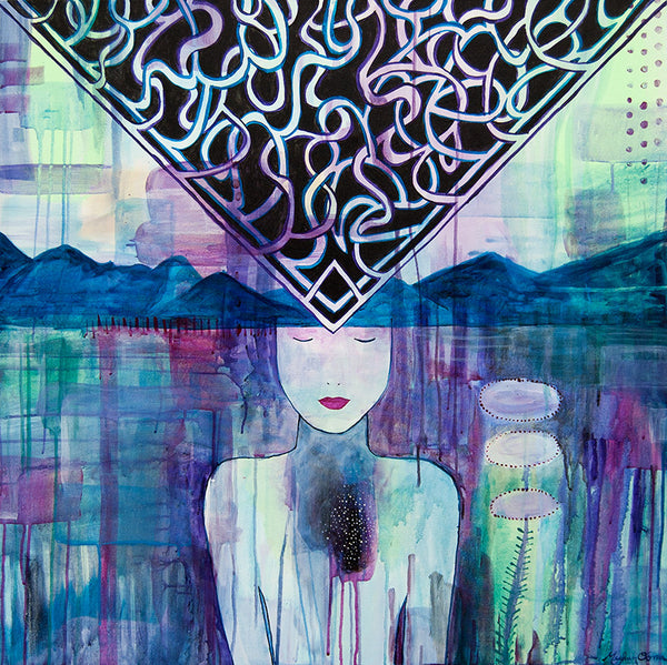 urban geometric abstract painting, urban contemporary abstract painting, modern urban art for interior design, geometric contemporary modern home decor, flora bowley inspired